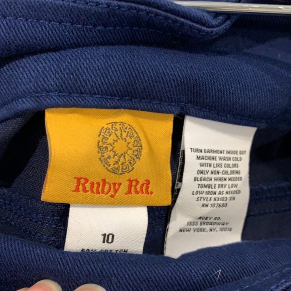 Navy blue stretch pants NWOT - Picture 3 of 3